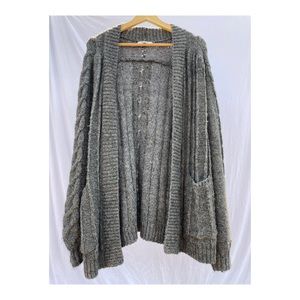 Oversized Grey Knit Sweater Madewell Cardigan